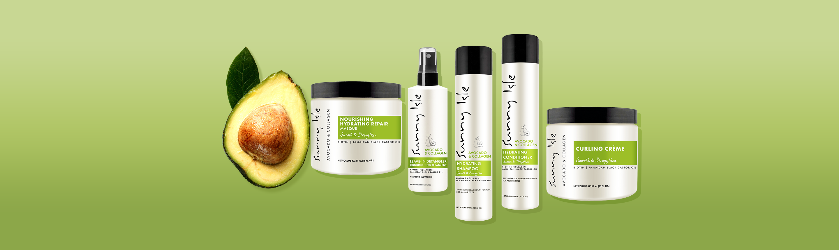 Avocado & Collagen Collection – Sunny Isle Jamaican Black Castor Oil Avocado & Collagen Collection – Sunny Isle Jamaican Black Castor Oil