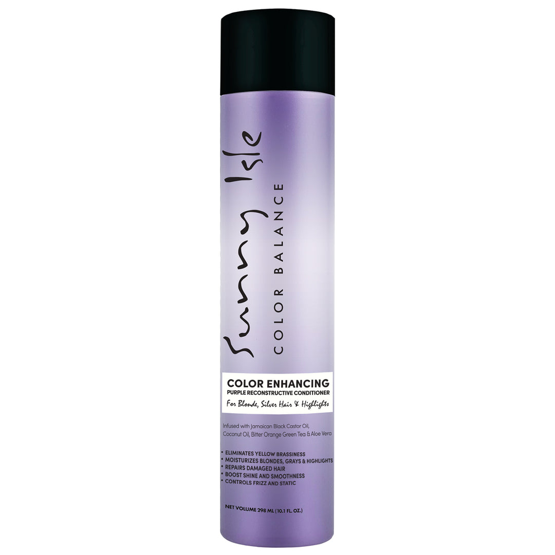 Sunny Isle Color Balancing Purple Reconstructive Conditioner for Blonde, Silver Hair & Highlights 10.1oz front