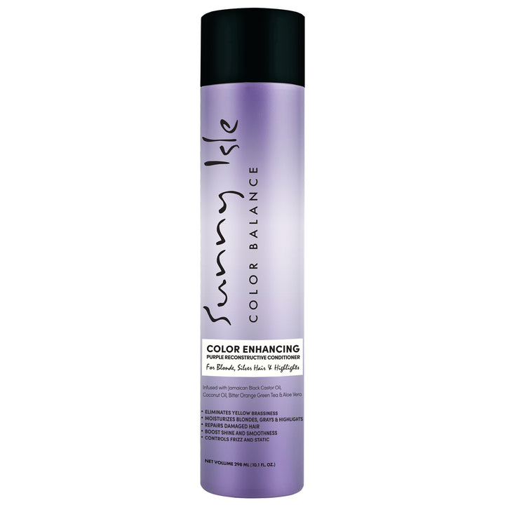 Sunny Isle Color Balancing Purple Reconstructive Conditioner for Blonde, Silver Hair & Highlights 10.1oz front