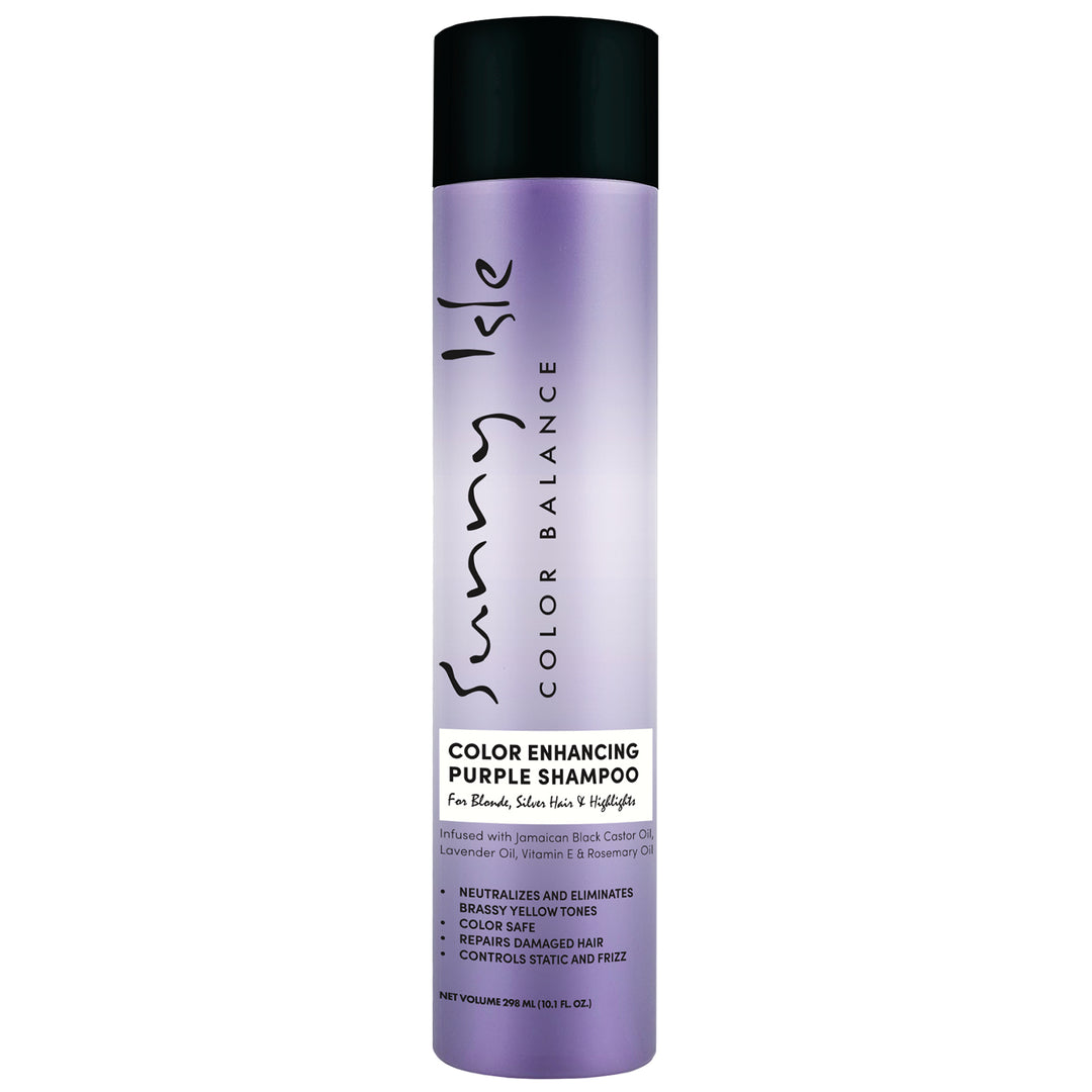 Sunny Isle Color Balancing Purple Shampoo for Blonde, Silver Hair & Highlights 10.1oz front