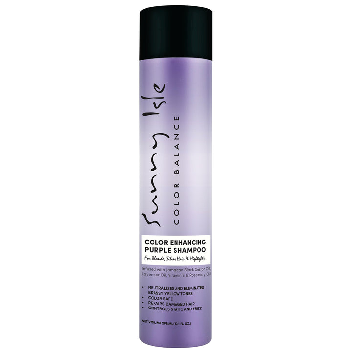Sunny Isle Color Balancing Purple Shampoo for Blonde, Silver Hair & Highlights 10.1oz front