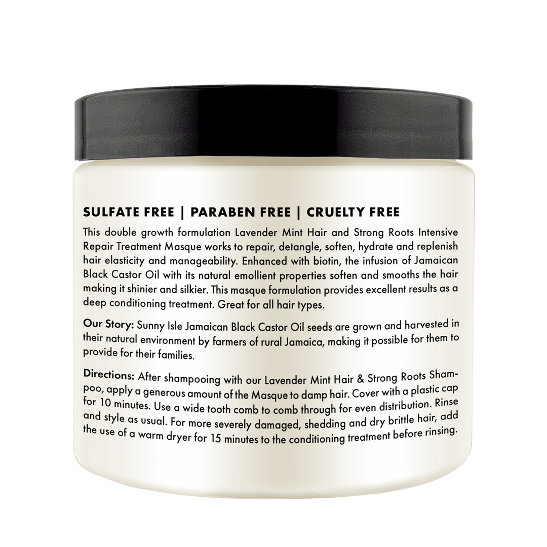 Sunny Isle Lavender Mint Hair and Strong Roots Intensive Repair Masque 16oz