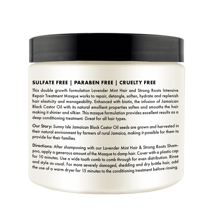 Sunny Isle Lavender Mint Hair and Strong Roots Intensive Repair Masque 16oz