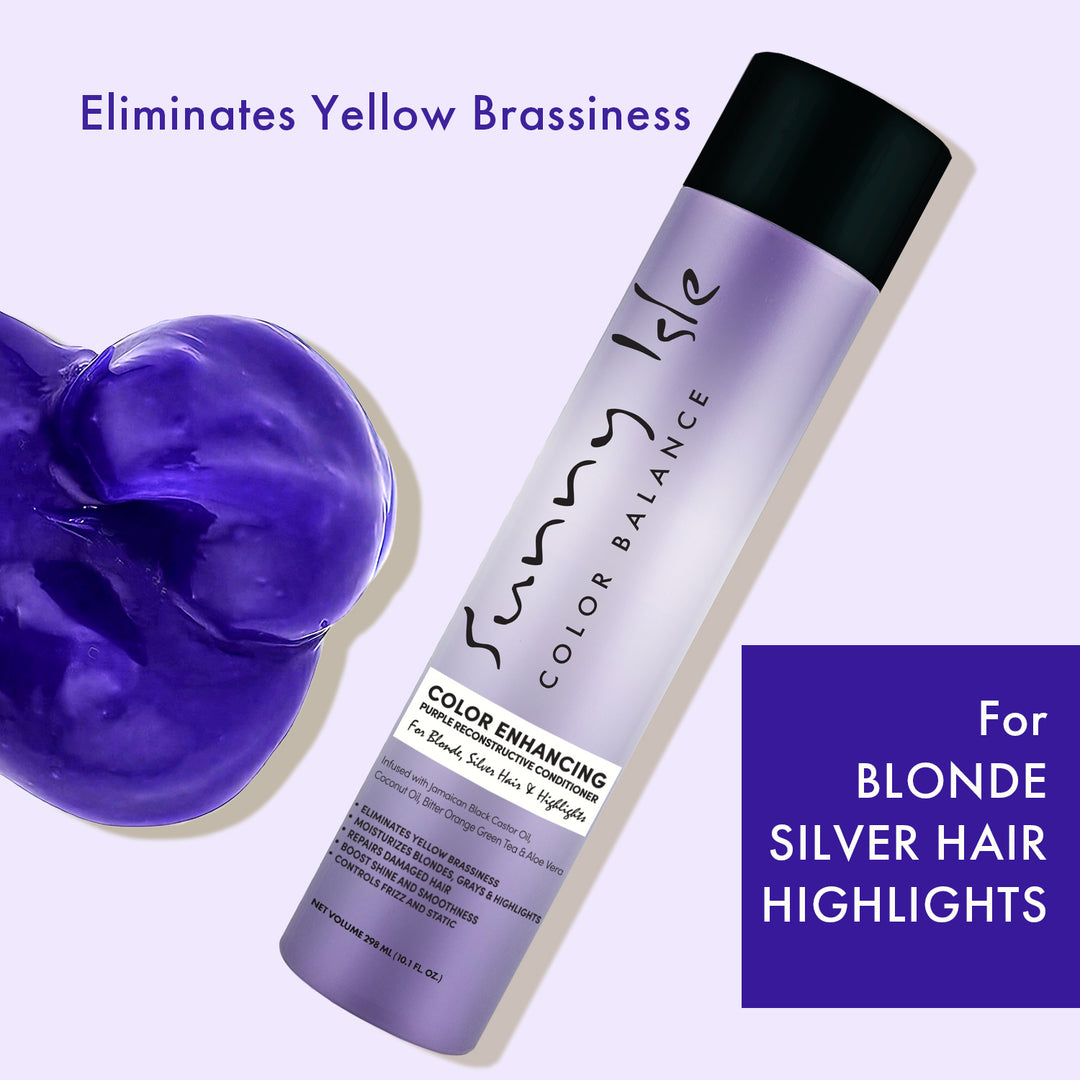 Sunny Isle Color Enhancing Purple Reconstructive Conditioner Infographic