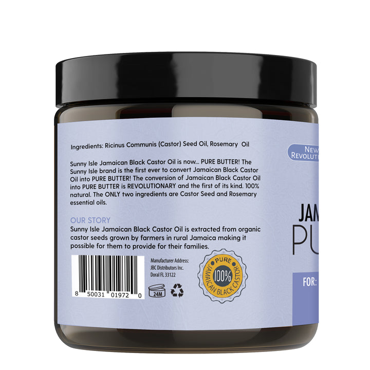 Sunny Isle ROSEMARY Jamaican Black Castor Oil PURE BUTTER 4oz