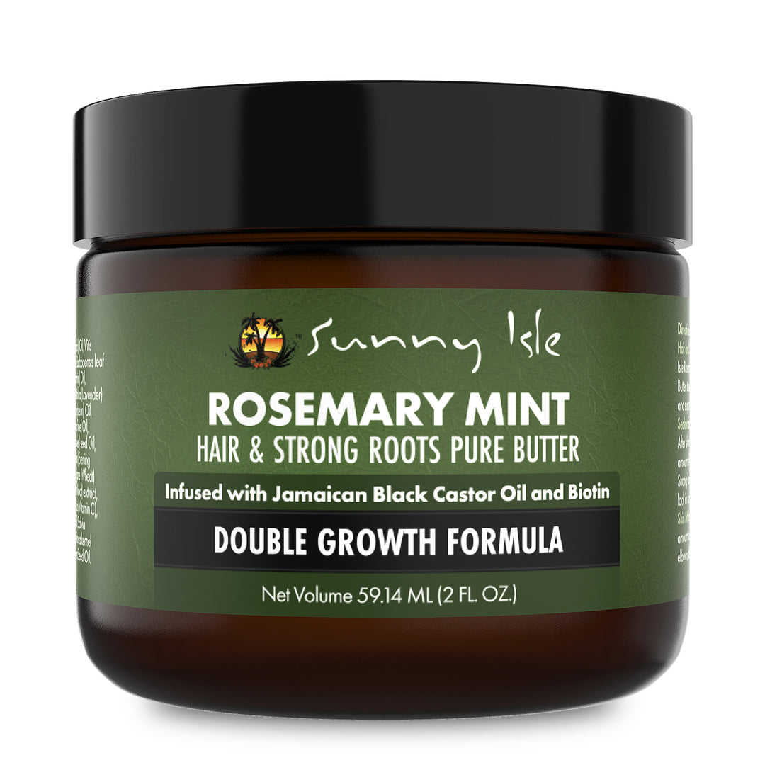 Sunny Isle Rosemary Mint Hair and Strong Roots Butter 2oz double growth formula for hair and skin