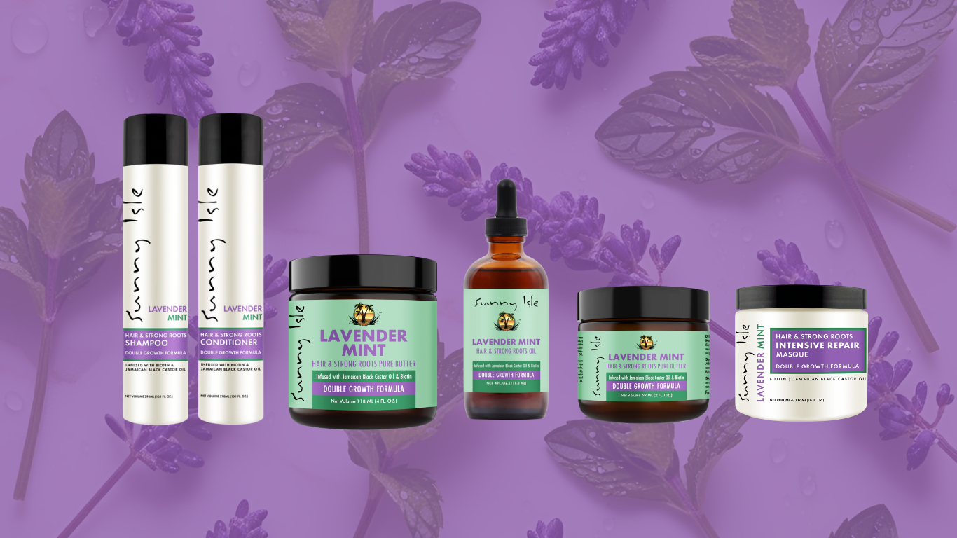 Refresh Hair With Sunny Isle’s Lavender Mint Hair & Strong Roots Collection