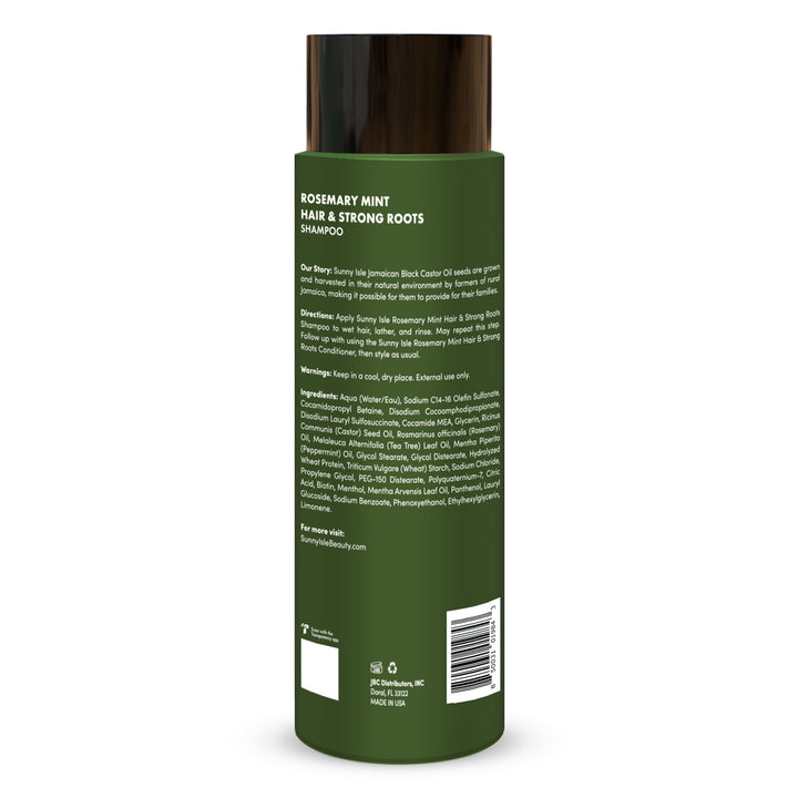 Sunny Isle Rosemary Mint Hair & Strong Roots Shampoo 12oz ingredients and how to use