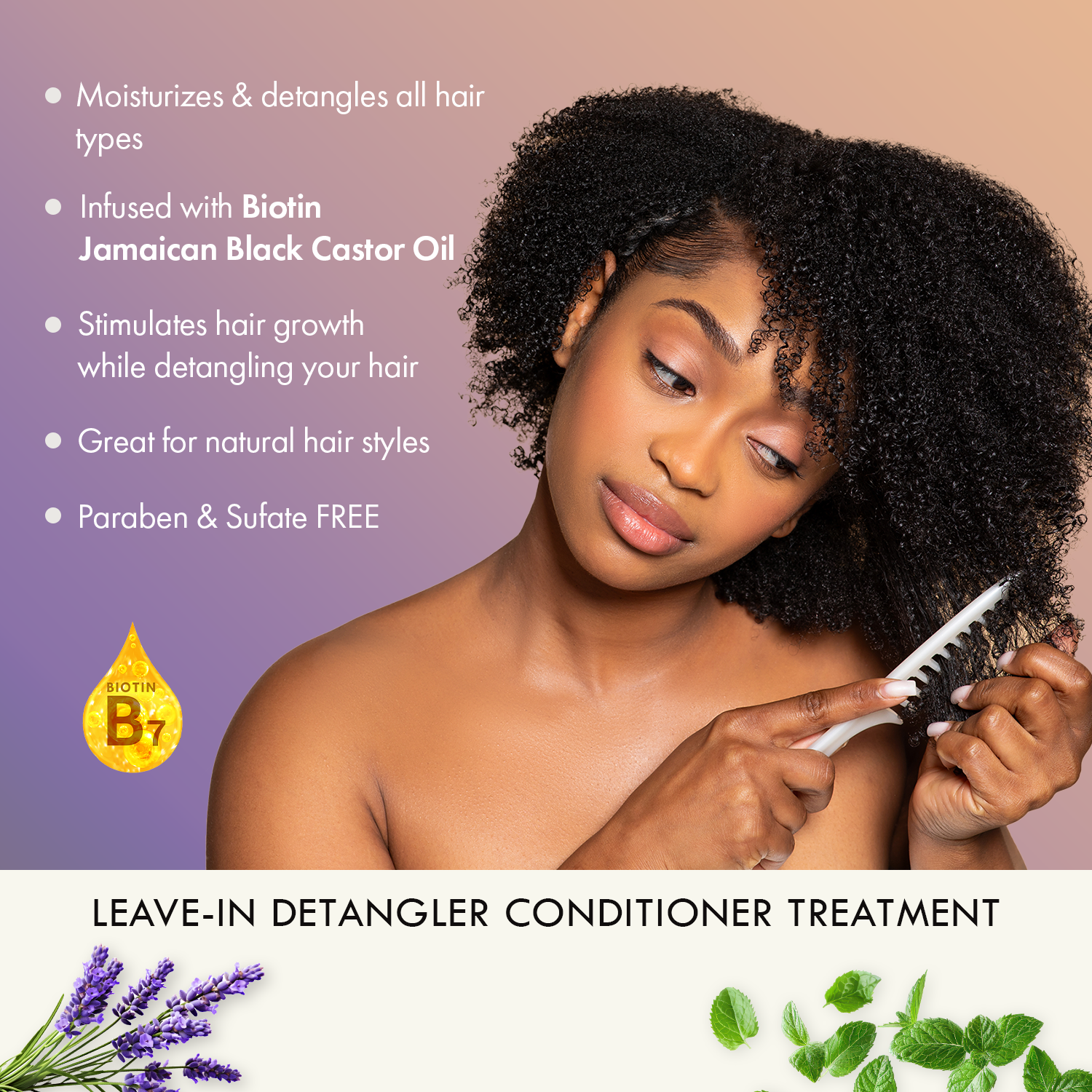 Lavender Mint Leave-In Detangler Conditioning Treatment 8oz