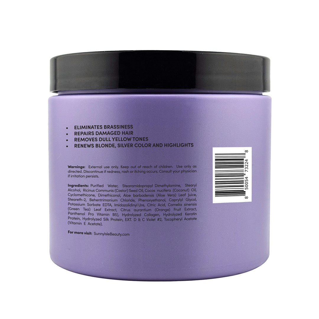 Sunny Isle Color Balance Anti-Brass Purple Hair Repair Masque 16oz - UPC