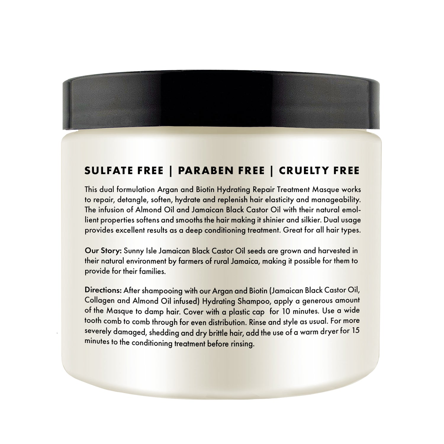 Argan & Biotin Deep Hydrating Repair Masque 16oz | Sunny Isle