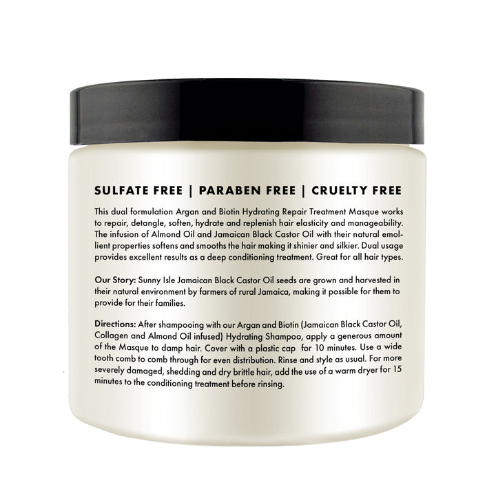 Sunny Isle Argan & Biotin Deep Hydrating Repair Masque 16oz