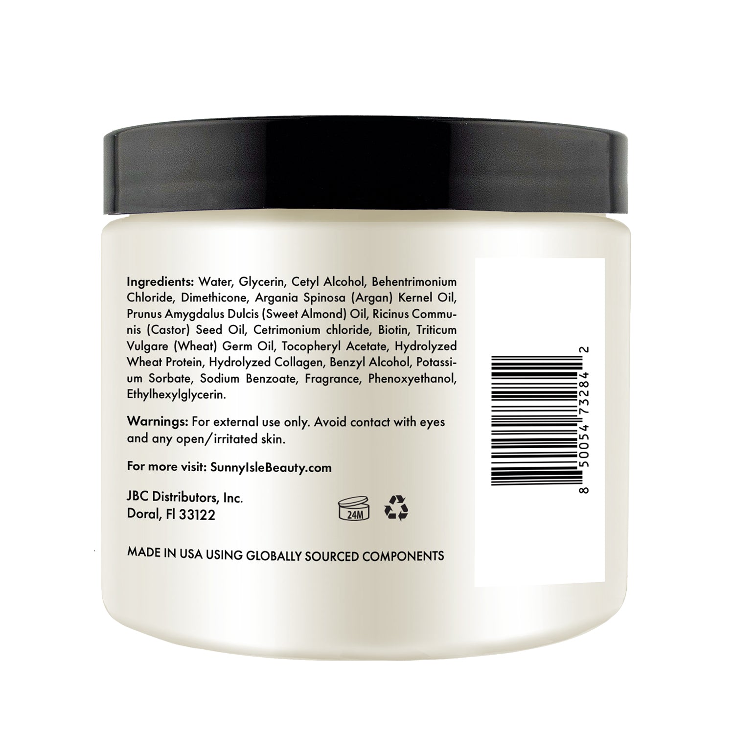 Argan & Biotin Deep Hydrating Repair Masque 16oz | Sunny Isle