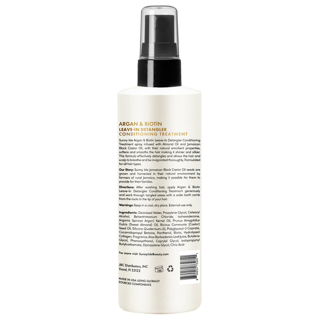 Sunny Isle Argan & Biotin Leave-In Detangler Conditioning Treatment 8oz