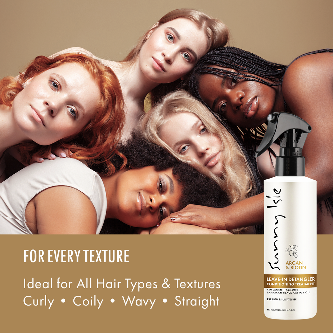 Sunny Isle Argan & Biotin Leave-In Detangler Conditioning Treatment 8oz