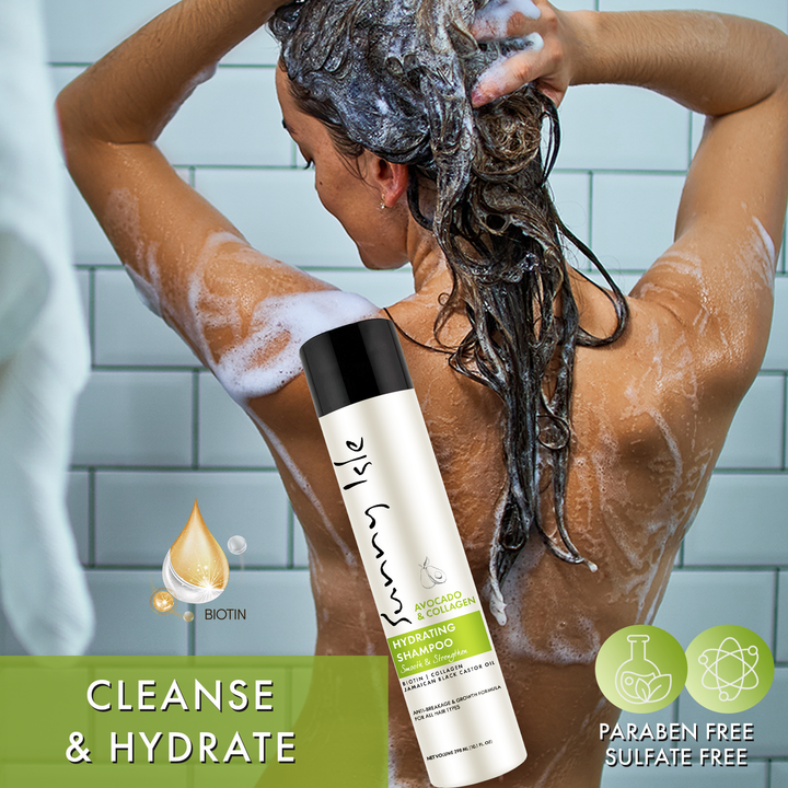 Sunny Isle Avocado & Collagen Hydrating Shampoo & Conditioner 10.1oz Bundle