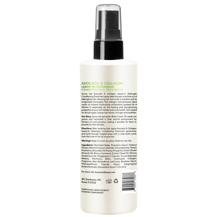 Sunny Isle Avocado & Collagen Leave-In Detangler Conditioning Treatment 8oz
