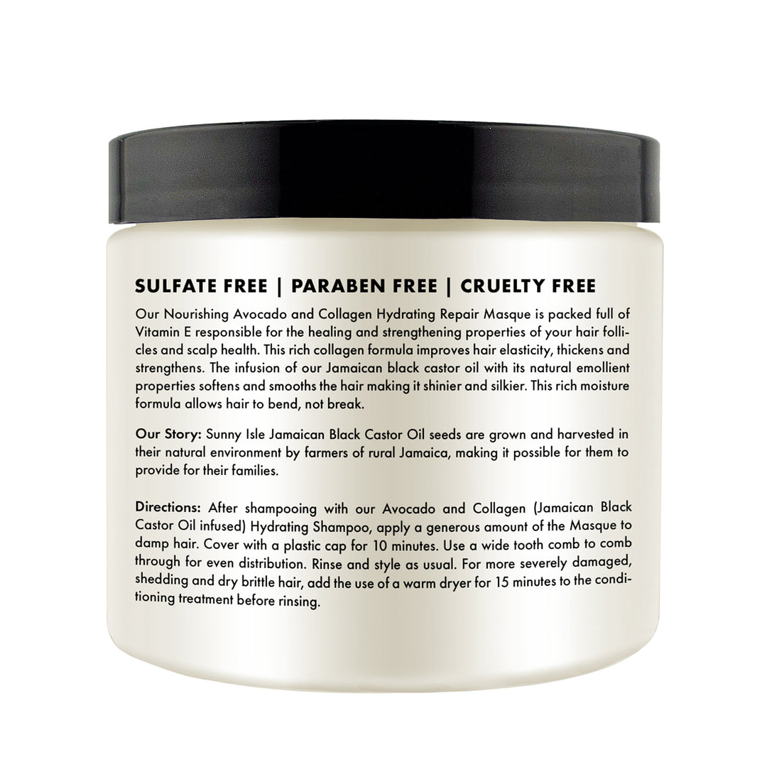 Sunny Isle Avocado & Collagen Nourishing Hydrating Repair Masque 16oz