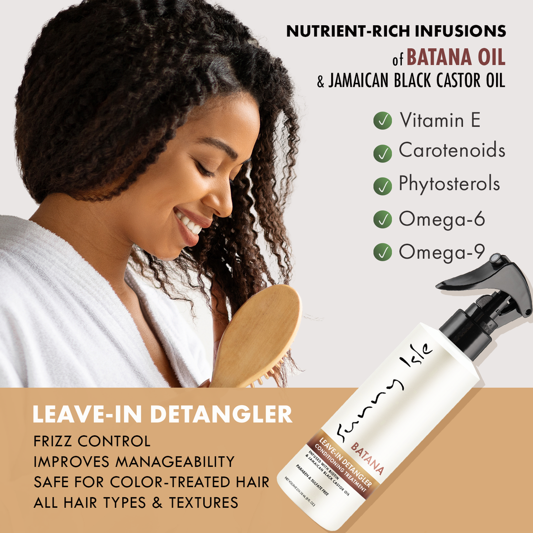 Sunny Isle Batana Leave-In Detangler Conditioning Treatment 8oz nutrient rich infusions
