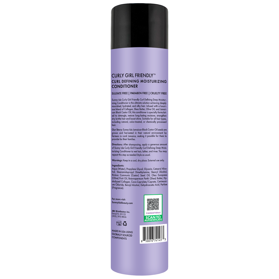 Sunny Isle Curly Girl Friendly Moisturizing Conditioner 10.1 oz back