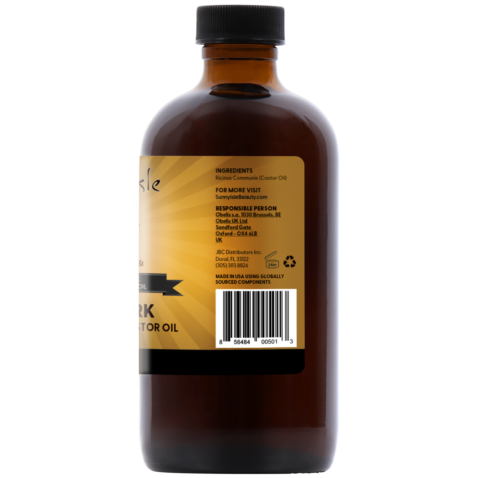 Huile De Ricin Noir Jamaican Mango & Lime Extra Dark 4 Oz - Croissance Rapide - Vegan