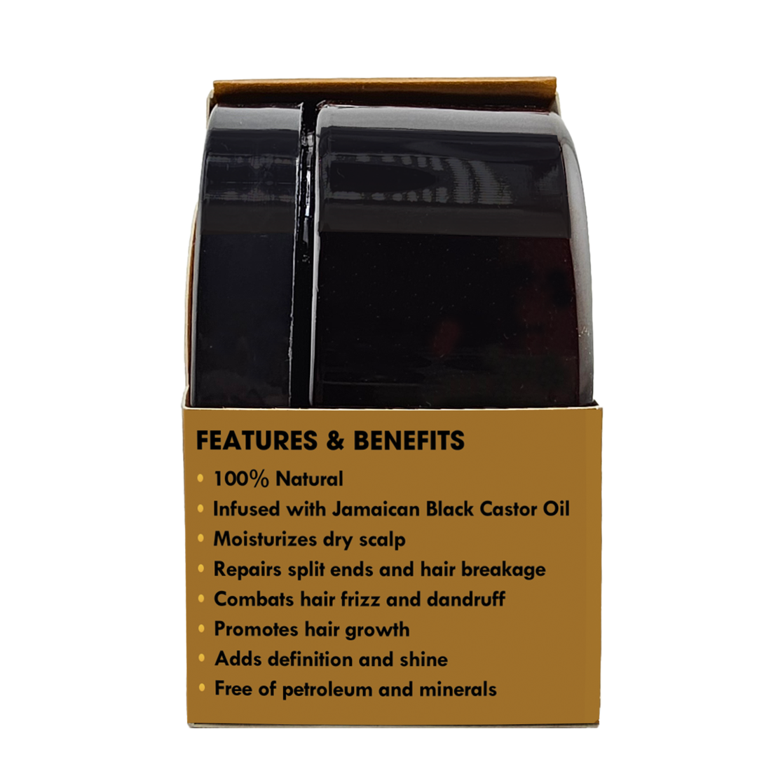 Sunny Isle Extra Dark Jamaican Black Castor Oil Pomade 4oz right, features and benefits