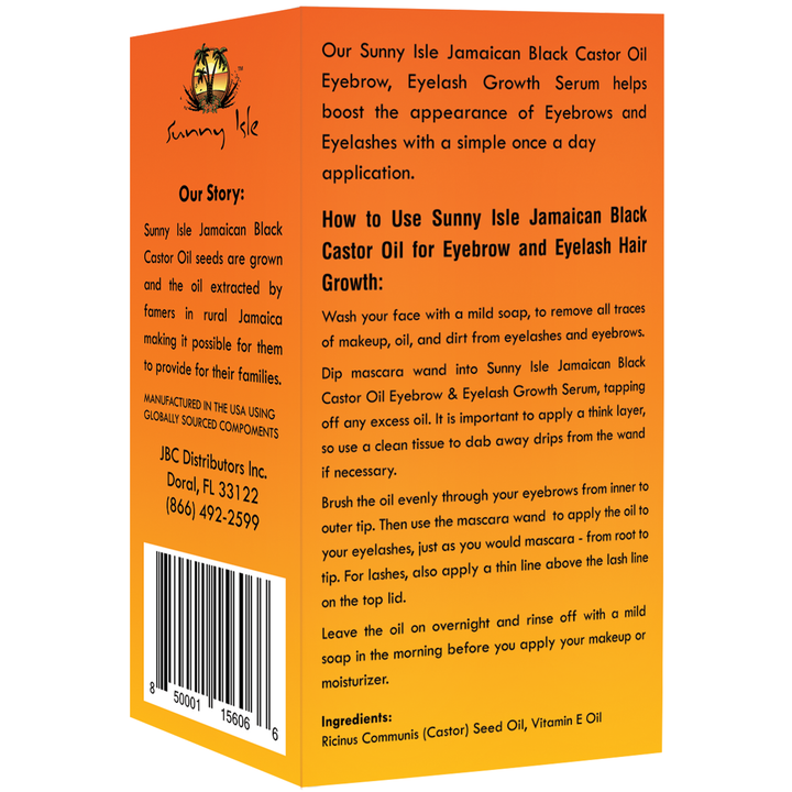 Sunny Isle Jamaican Black Castor Oil Eyebrow & Eyelash Growth Serum