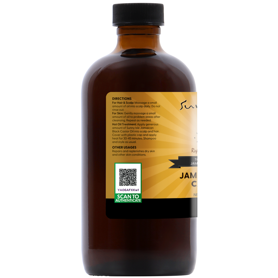 Sunny Isle Jamaican Black Castor Oil 8oz Original left
