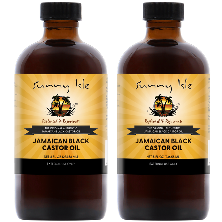 The Original Sunny Isle Jamaican Black Castor Oil 8oz 2-Pack Bundle