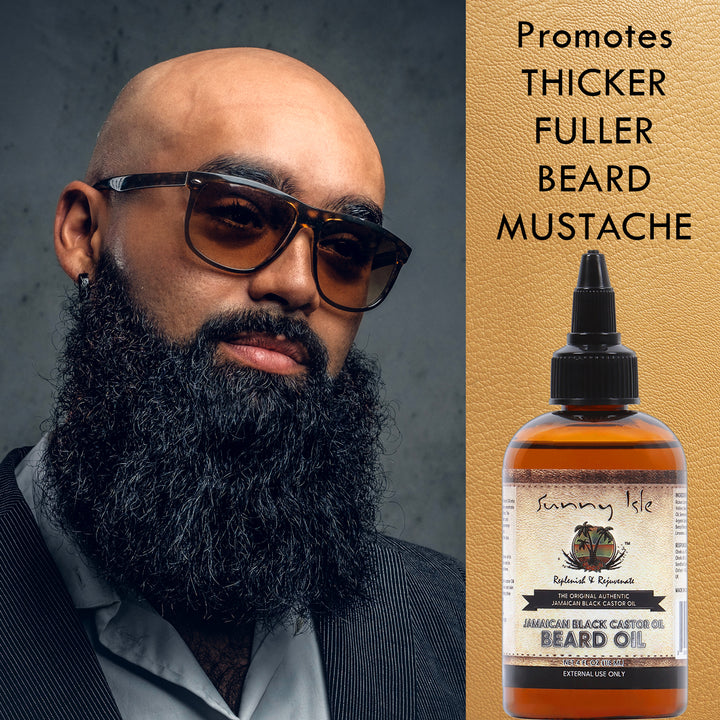 Sunny Isle Jamaican Black Castor Oil Beard Oil 4oz 2-Pack