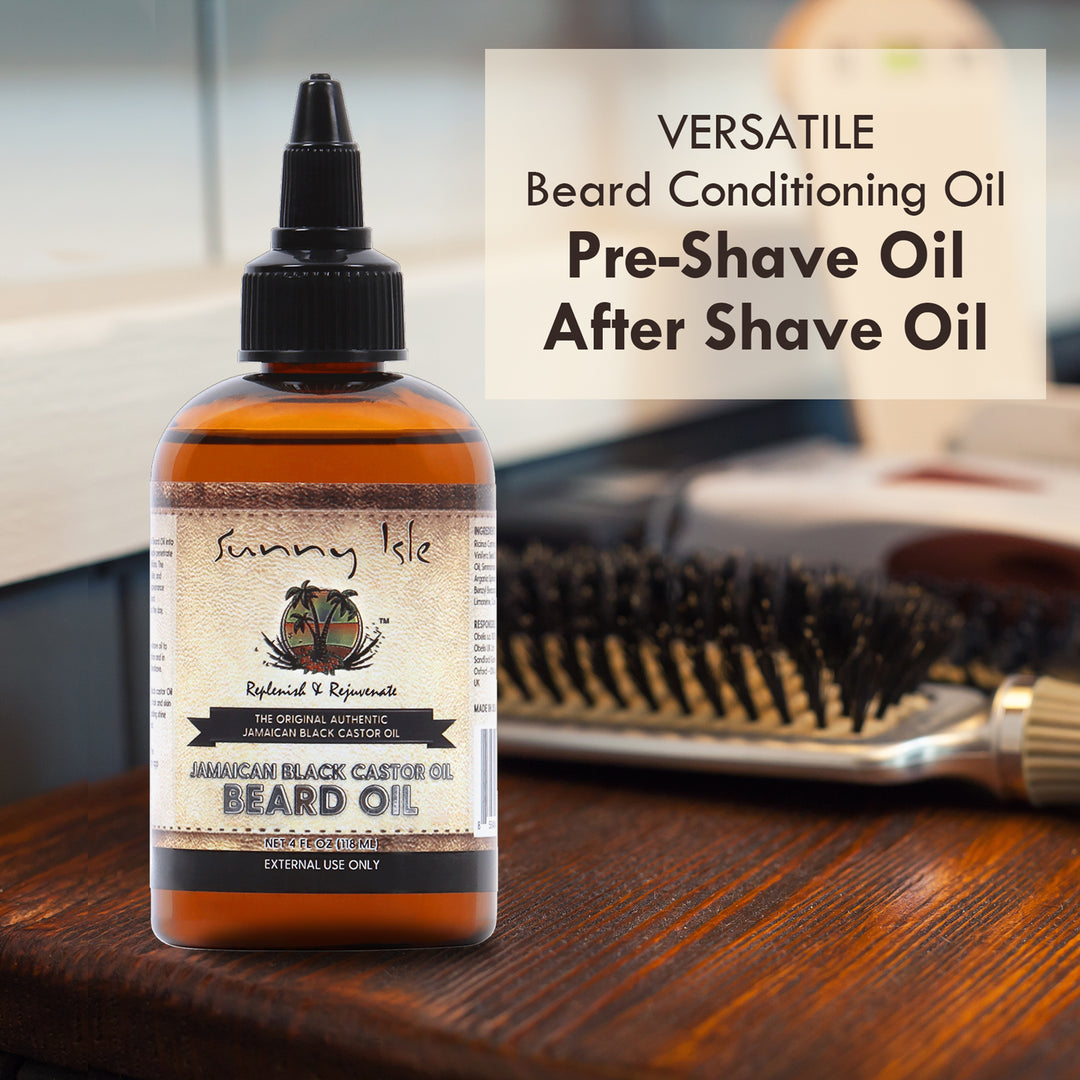 Sunny Isle Jamaican Black Castor Oil Beard Oil 4oz 2-Pack