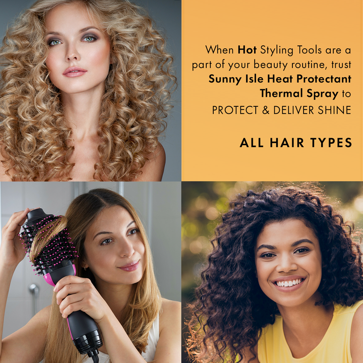 Sunny Isle Jamaican Black Castor Oil Heat Protectant Thermal Spray 6oz all hair types