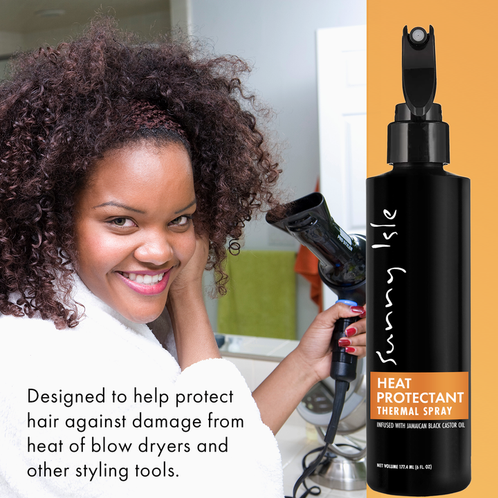 Sunny Isle Jamaican Black Castor Oil Heat Protectant Thermal Spray 6oz