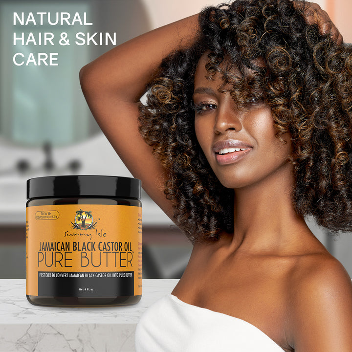 Sunny Isle Jamaican Black Castor Oil Pure Butter 4oz 2-Pack Bundle