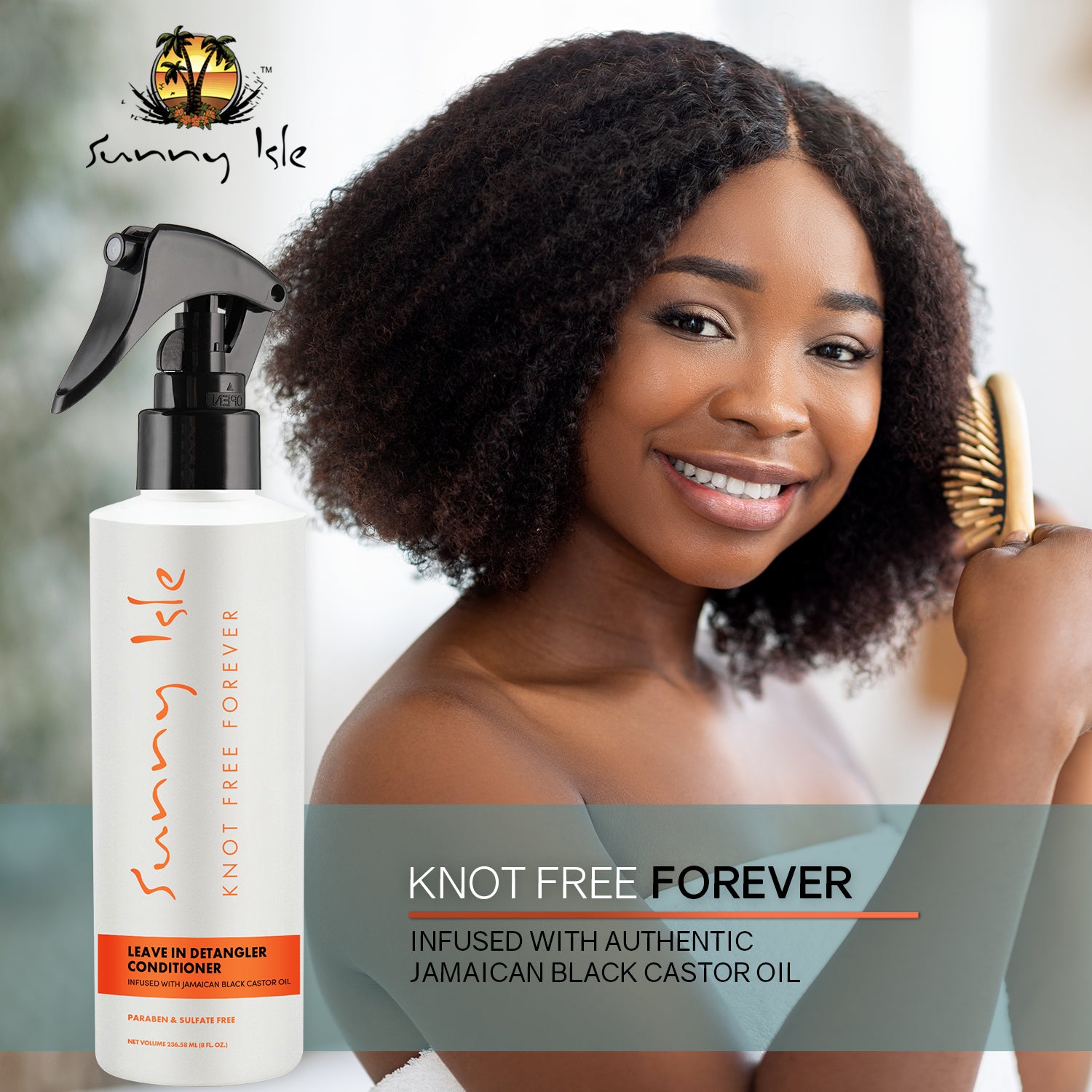 CRAZY JET クレイジージェット つなぎ　ストレッチ　オールインワン Knot Free Forever Leave In Detangler Conditioner 8oz | Sunny Isle