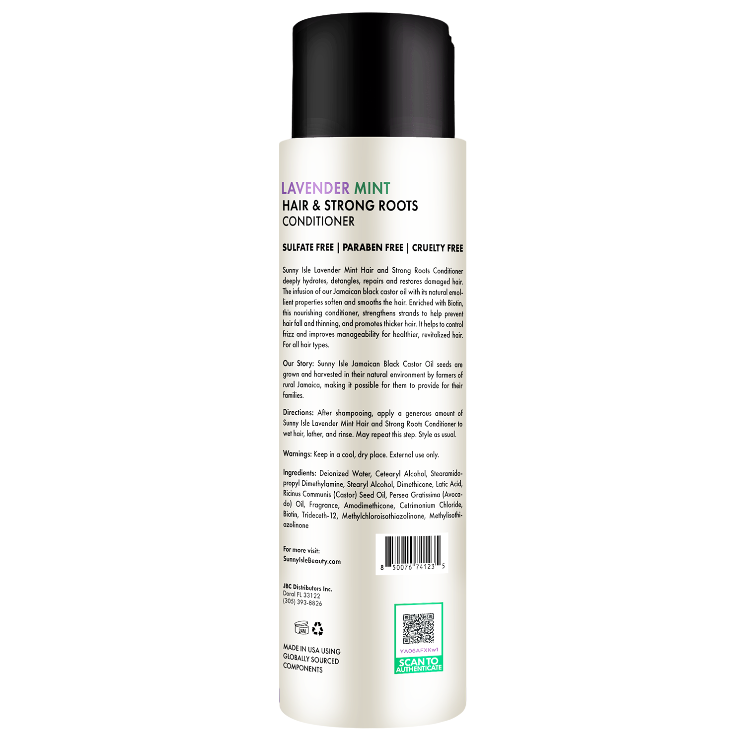 Lavender Mint Hair and Strong Roots Conditioner 12oz | Sunny Isle
