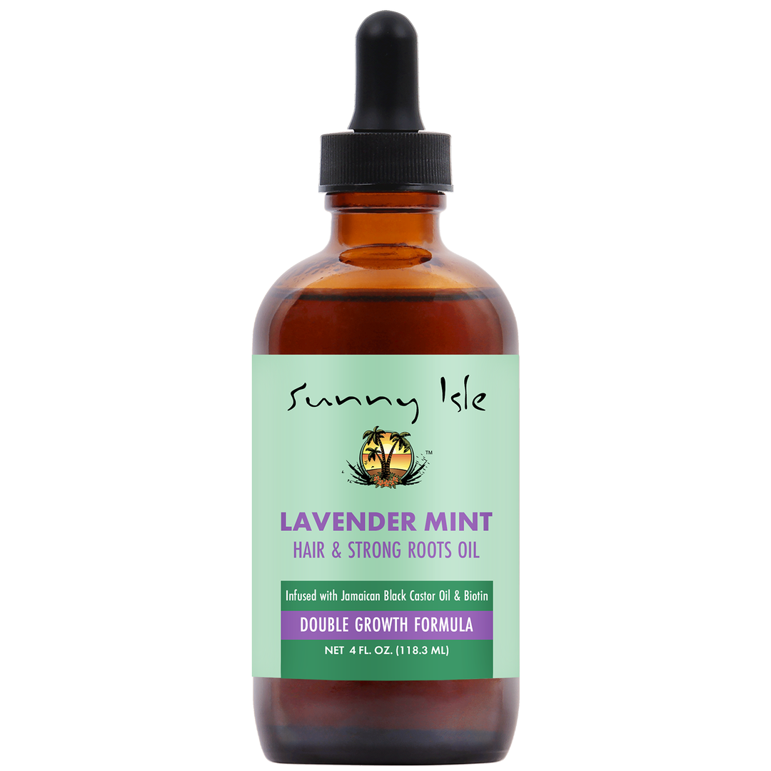 Sunny Isle Lavender Mint Hair and Strong Roots Oil 4oz Double Growth Formula