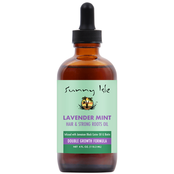 Sunny Isle Lavender Mint Hair and Strong Roots Oil 4oz Double Growth Formula