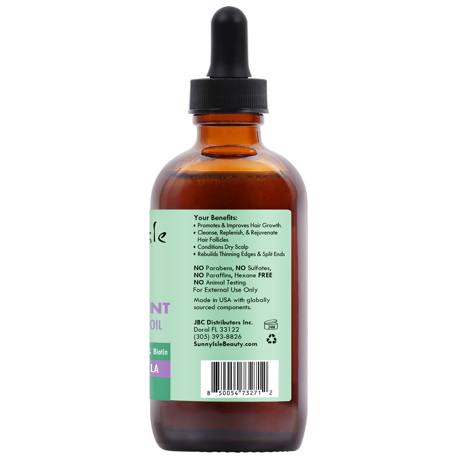 Lavender Mint Hair and Strong Roots Oil 4oz | Sunny Isle – Sunny