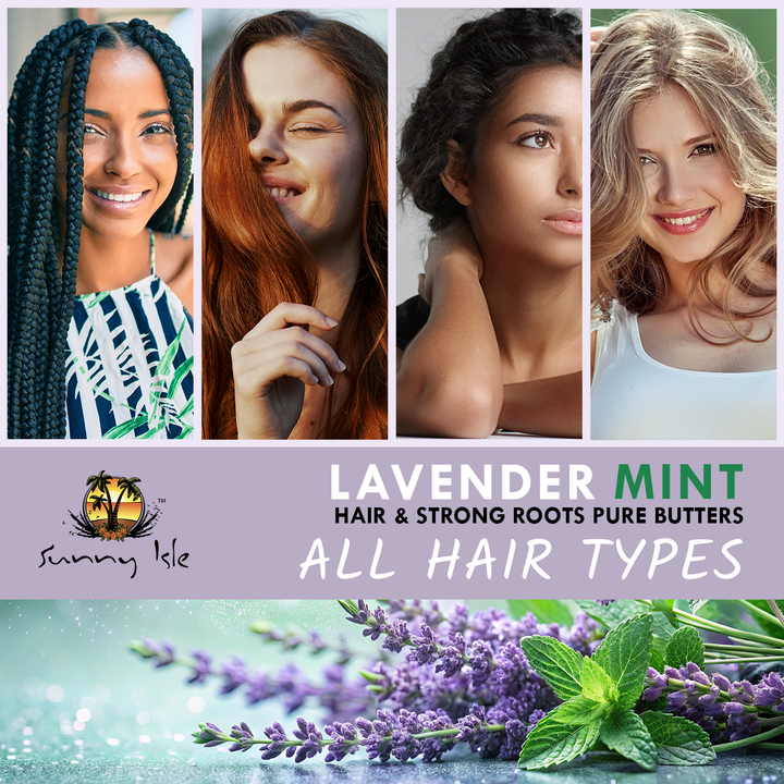 Sunny Isle Lavender Mint Hair and Strong Roots Pure Butter 2oz for all hair types