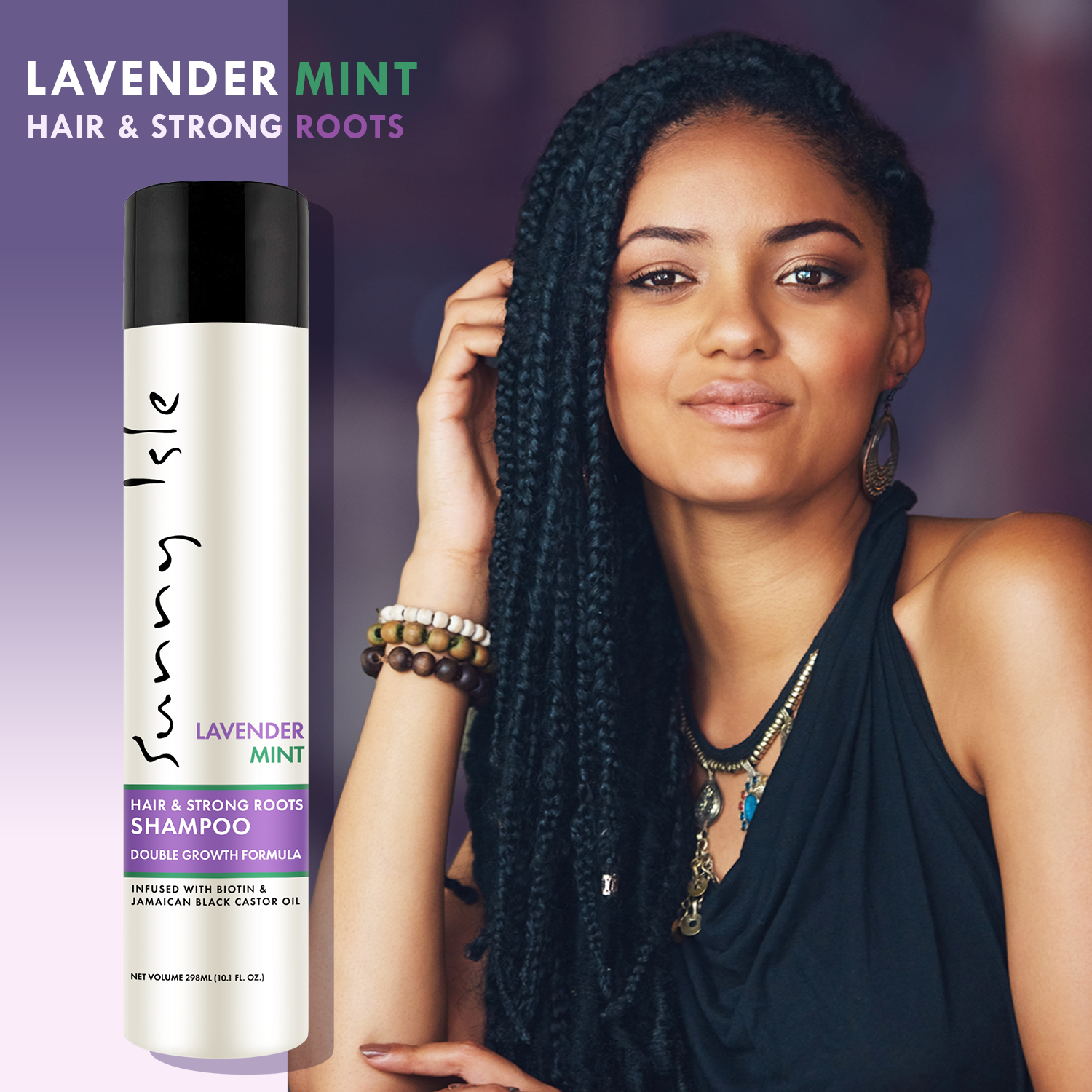 Lavender Mint Hair and Strong Roots Shampoo 10.1oz | Sunny Isle