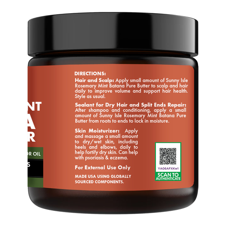 Sunny Isle Rosemary Mint Batana Pure Butter 4oz