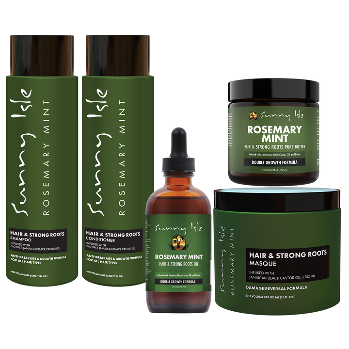 Sunny Isle Rosemary Mint 5-Piece Complete Hair Growth & Strengthening Bundle