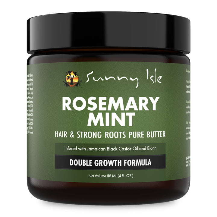 Sunny Isle Rosemary Mint Hair and Strong Roots Butter 4oz infused with Biotin and Jamaican Black Castor Oil