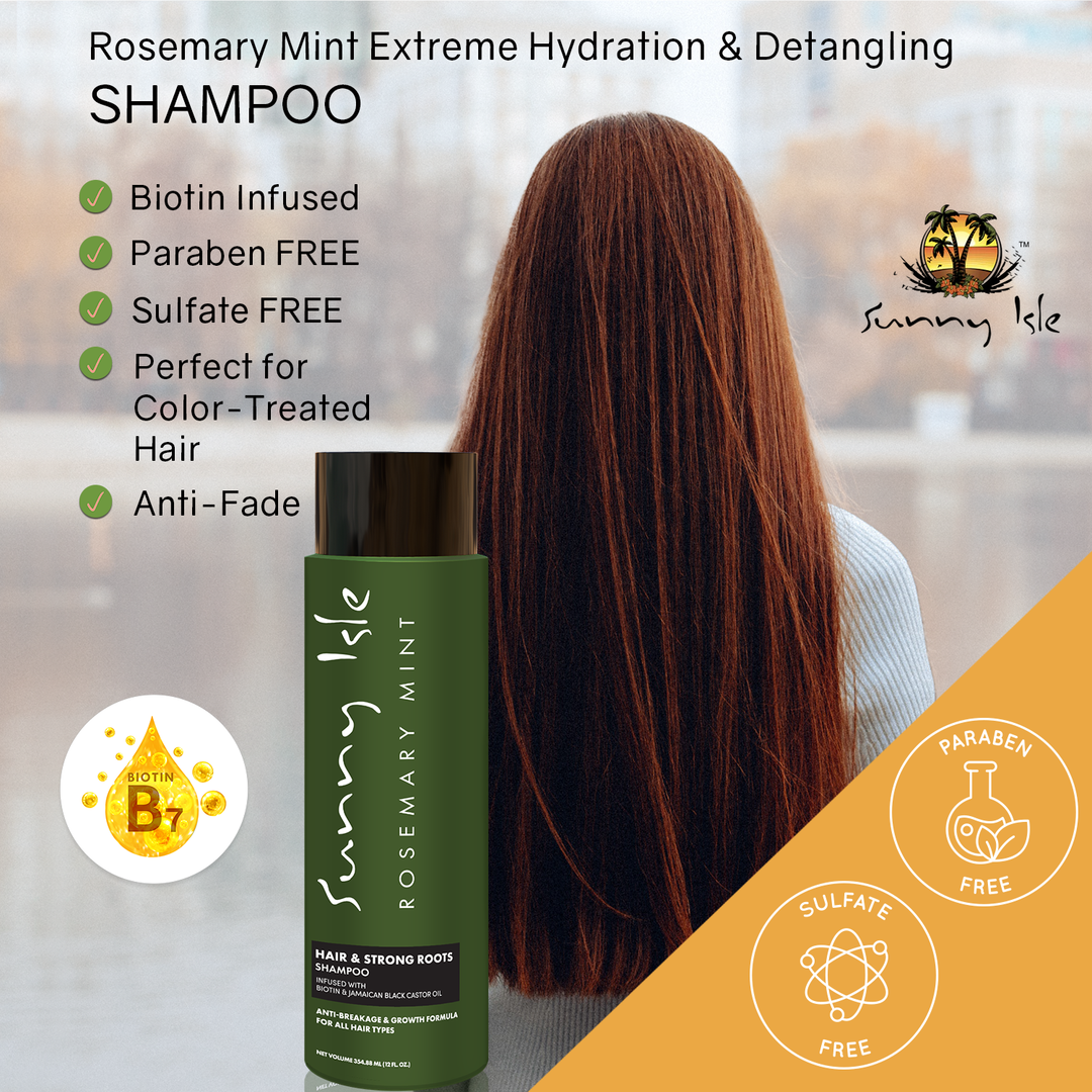 Sunny Isle Rosemary Mint Hair & Strong Roots Anti-Breakage Shampoo & Conditioner 2-Piece Bundle