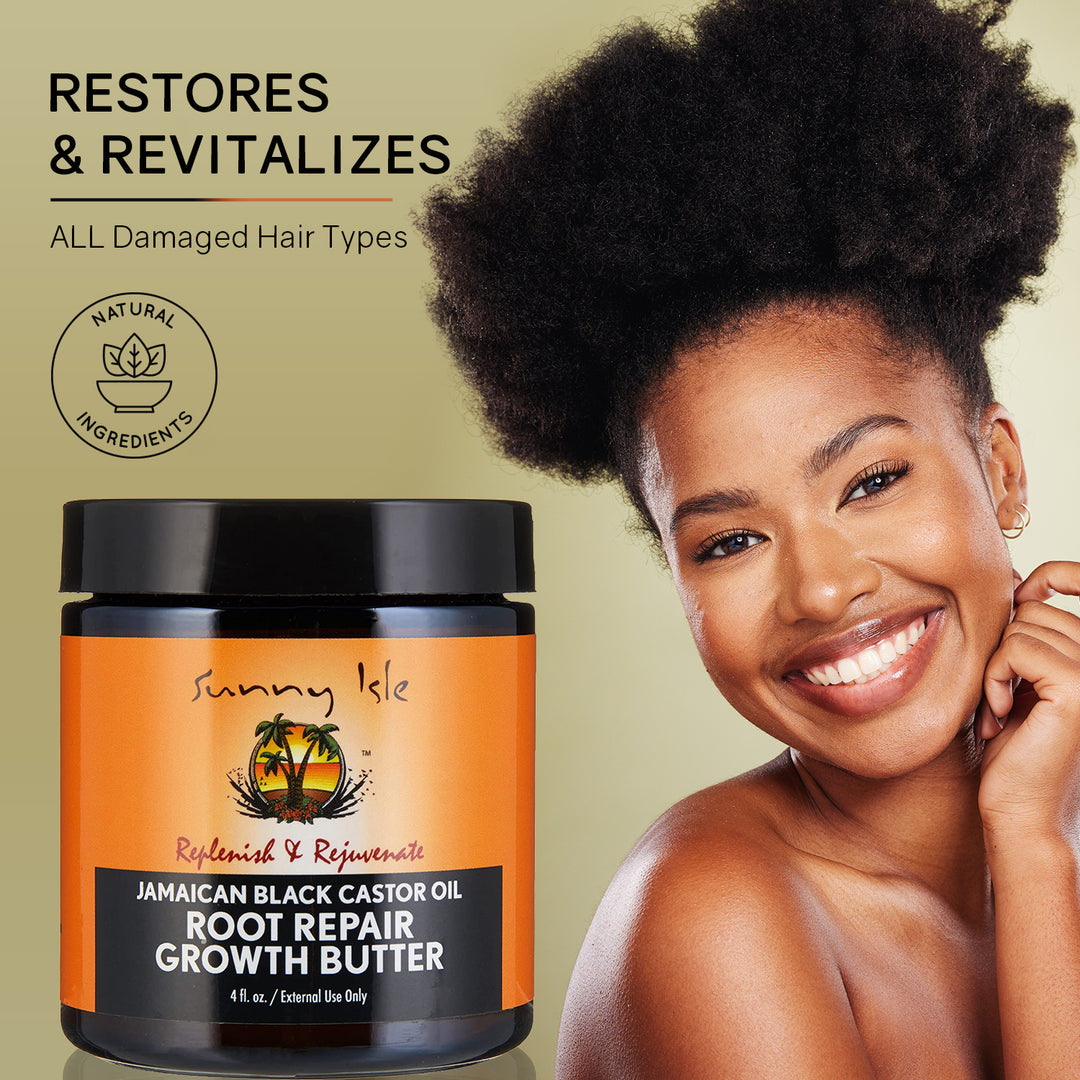 Sunny Isle Jamaican Black Castor Oil Root Repair Hair Growth Butter 4oz (2-Pack)