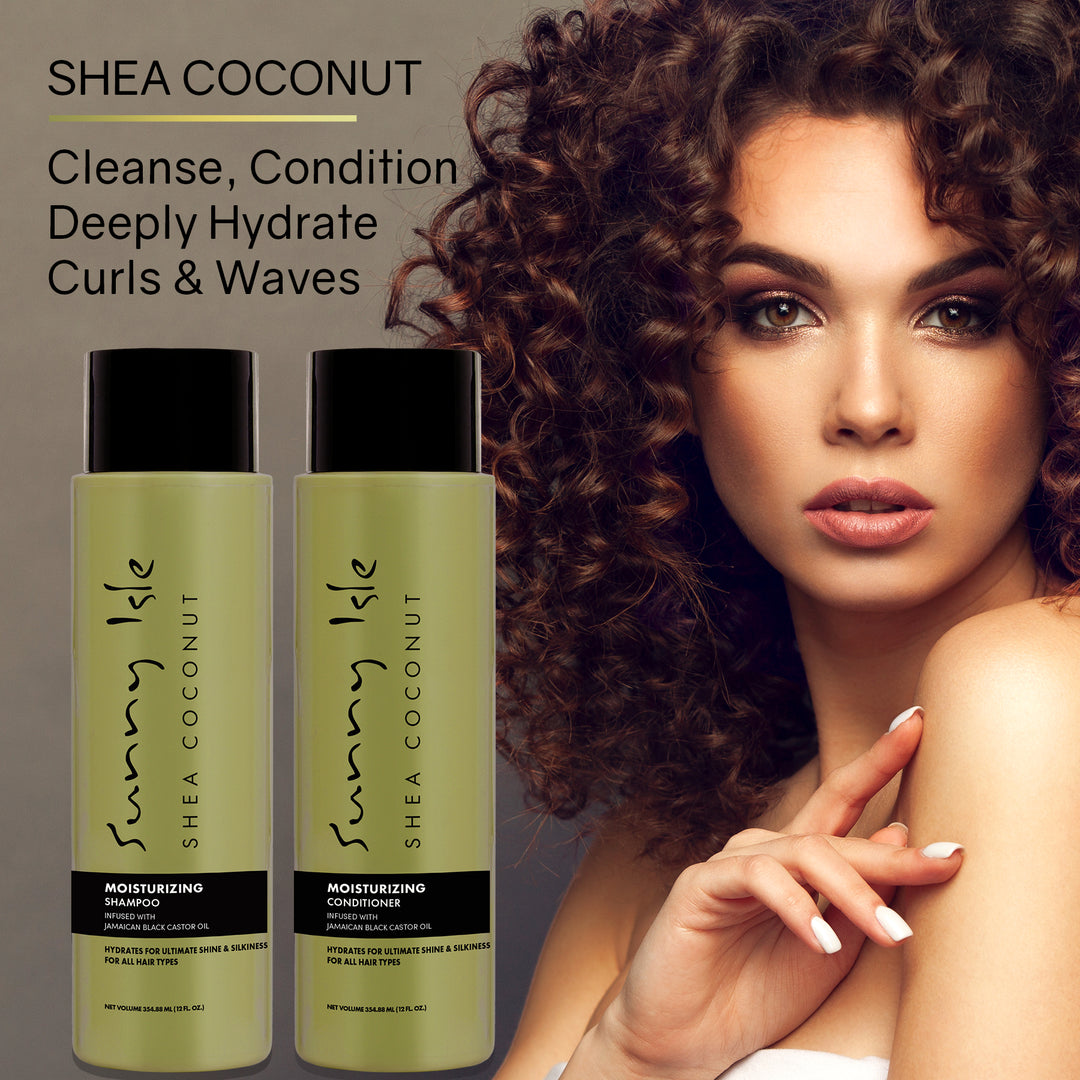 Sunny Isle Shea Coconut Moisturizing Shampoo & Conditioner 12oz Bundle