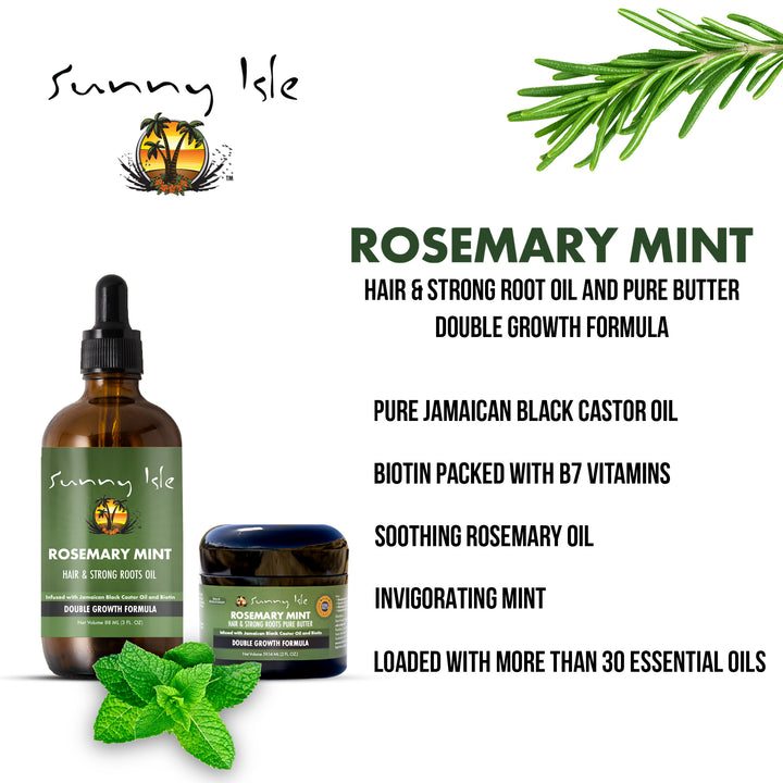 Sunny Isle Rosemary Mint Hair and Strong Roots Butter 2oz