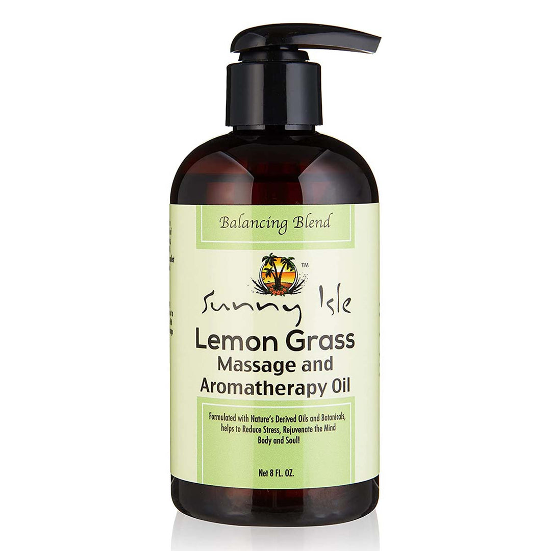 Sunny Isle Jamaican Black Castor Oil Lemongrass Massage and Aromatherapy Oil